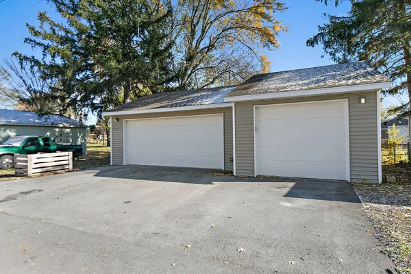 a view of backyard of a house
