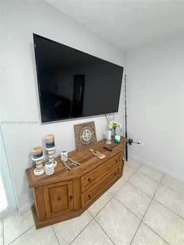 a living room with a sink