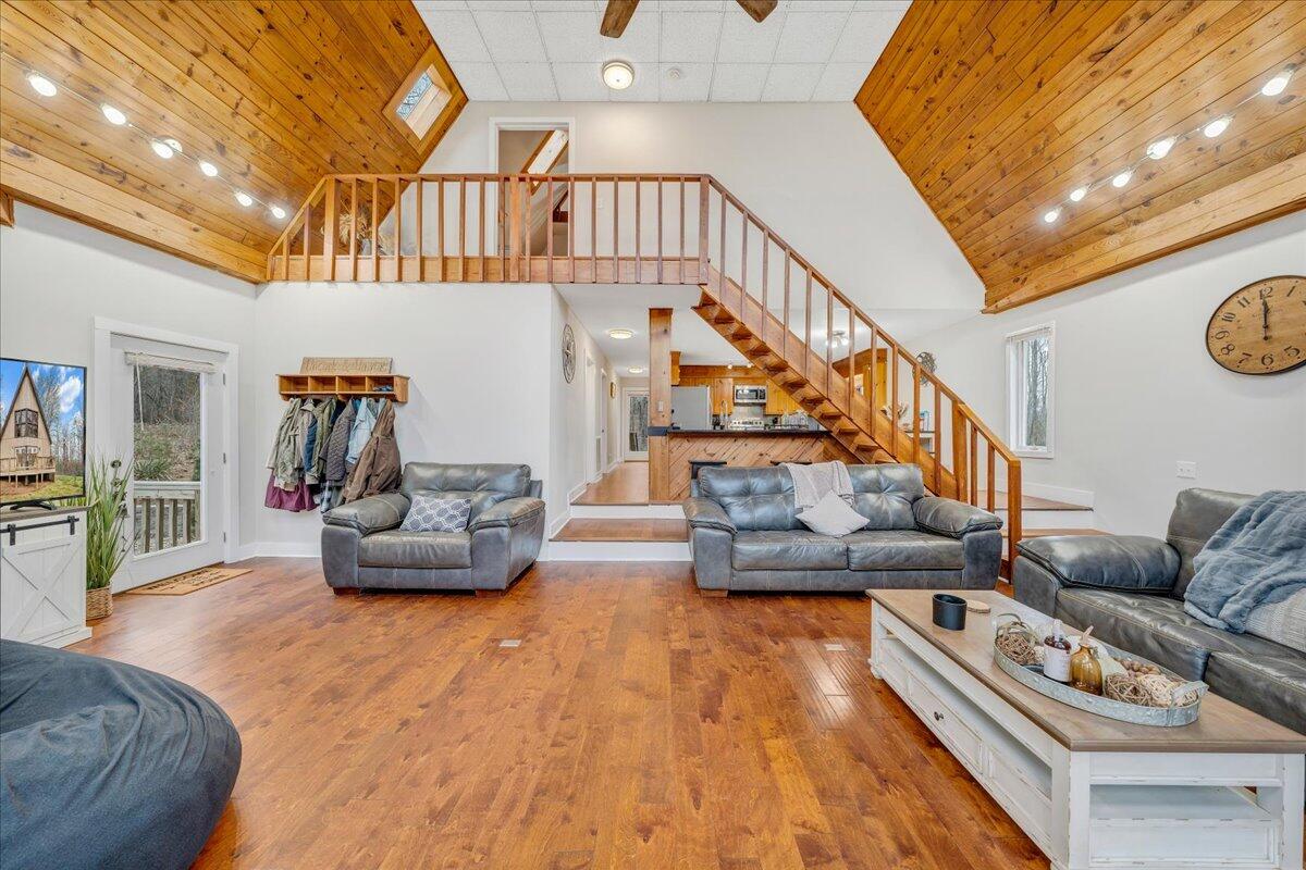 2800 Old Ferrum Road Ferrum, VA 24088 - Photo 10 of 58 a living room with furniture and a chandelier