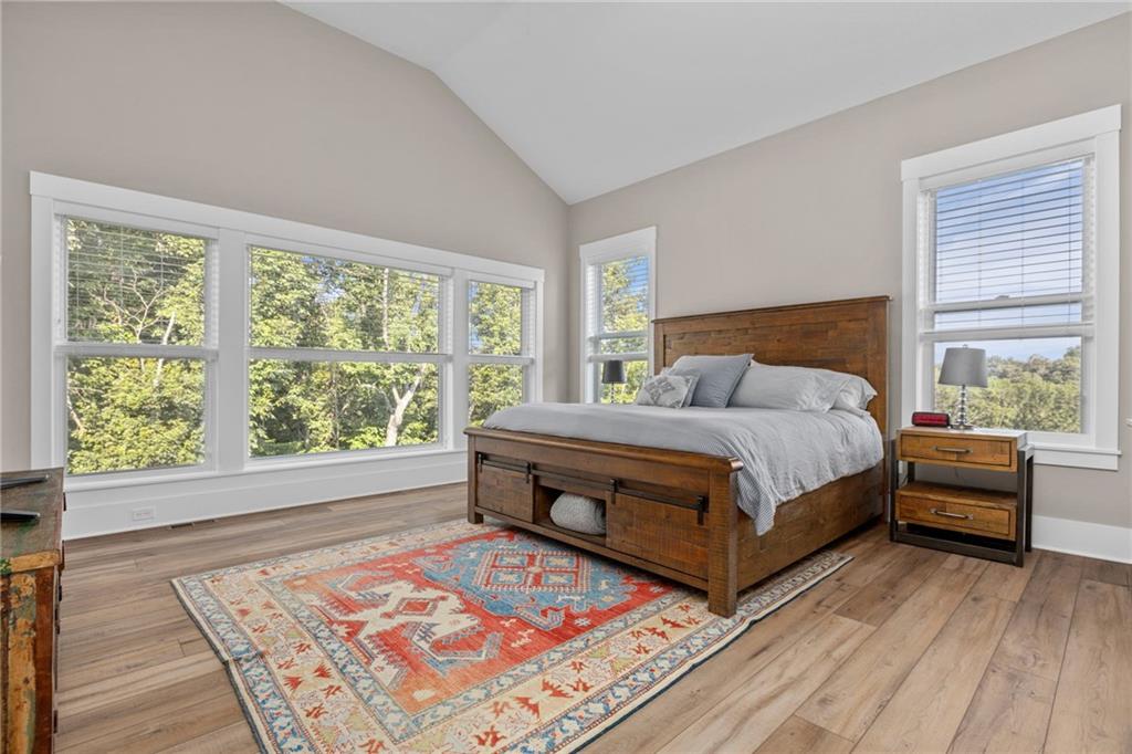 2010 Cherry Road Gibsonia, PA 15044 - Photo 10 of 25 a bedroom with a bed and wooden floor