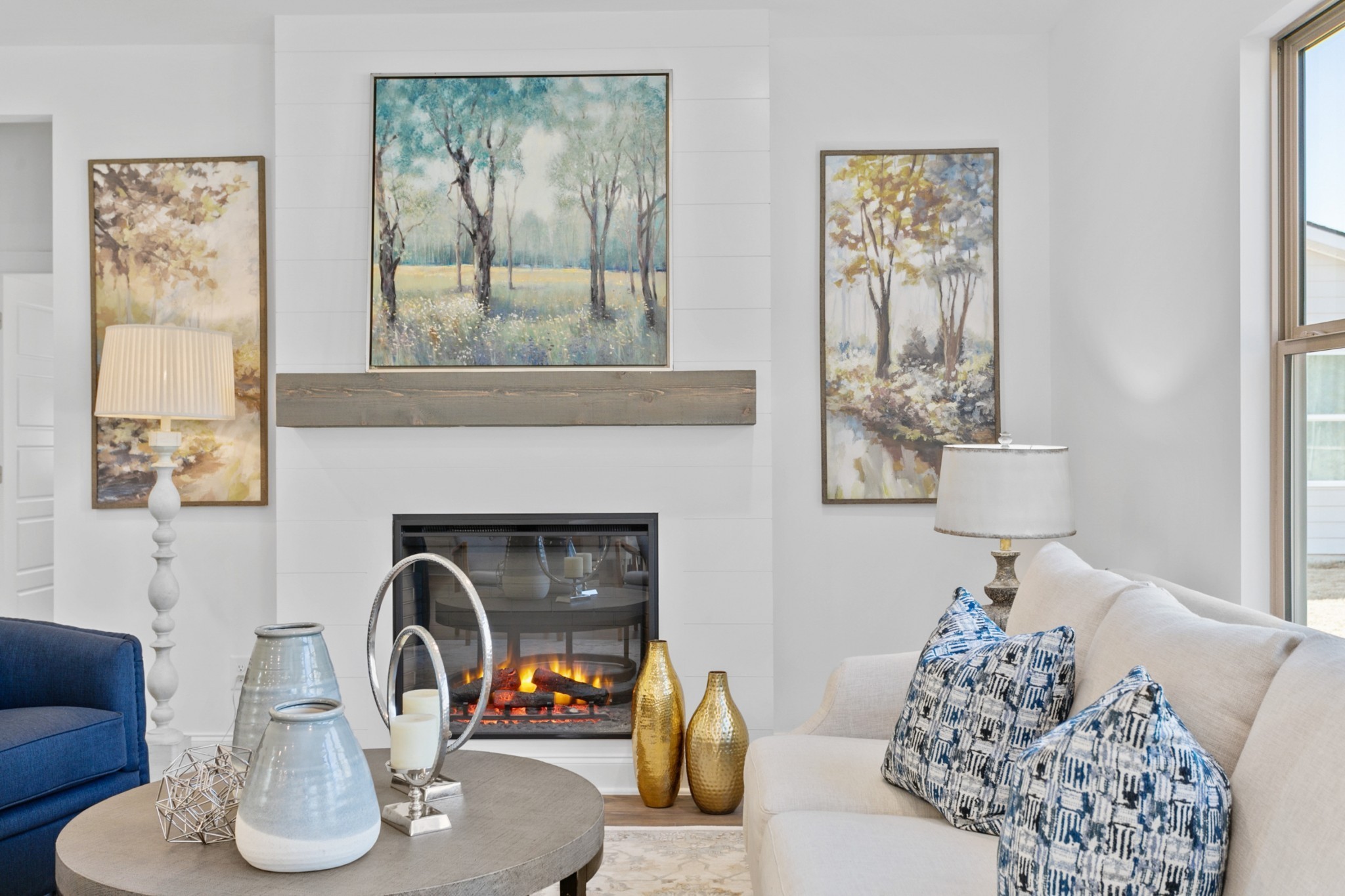 1104 Riverview Run Madison, TN 37115 - Photo 19 of 55 a living room with furniture and a fireplace