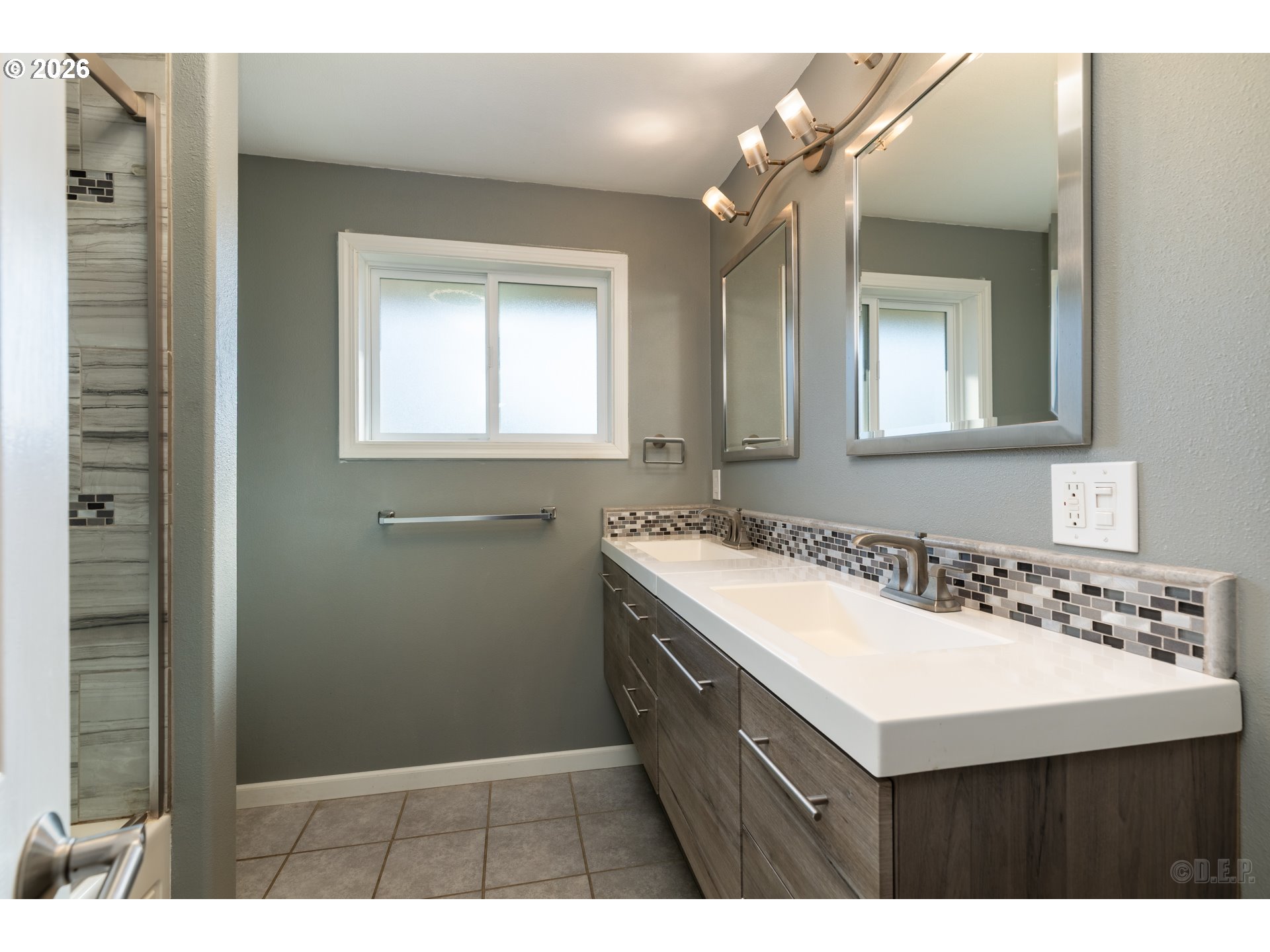 154 Michael Avenue St. Helens, OR 97051 - Photo 14 of 28 a bathroom with a sink vanity and a mirror