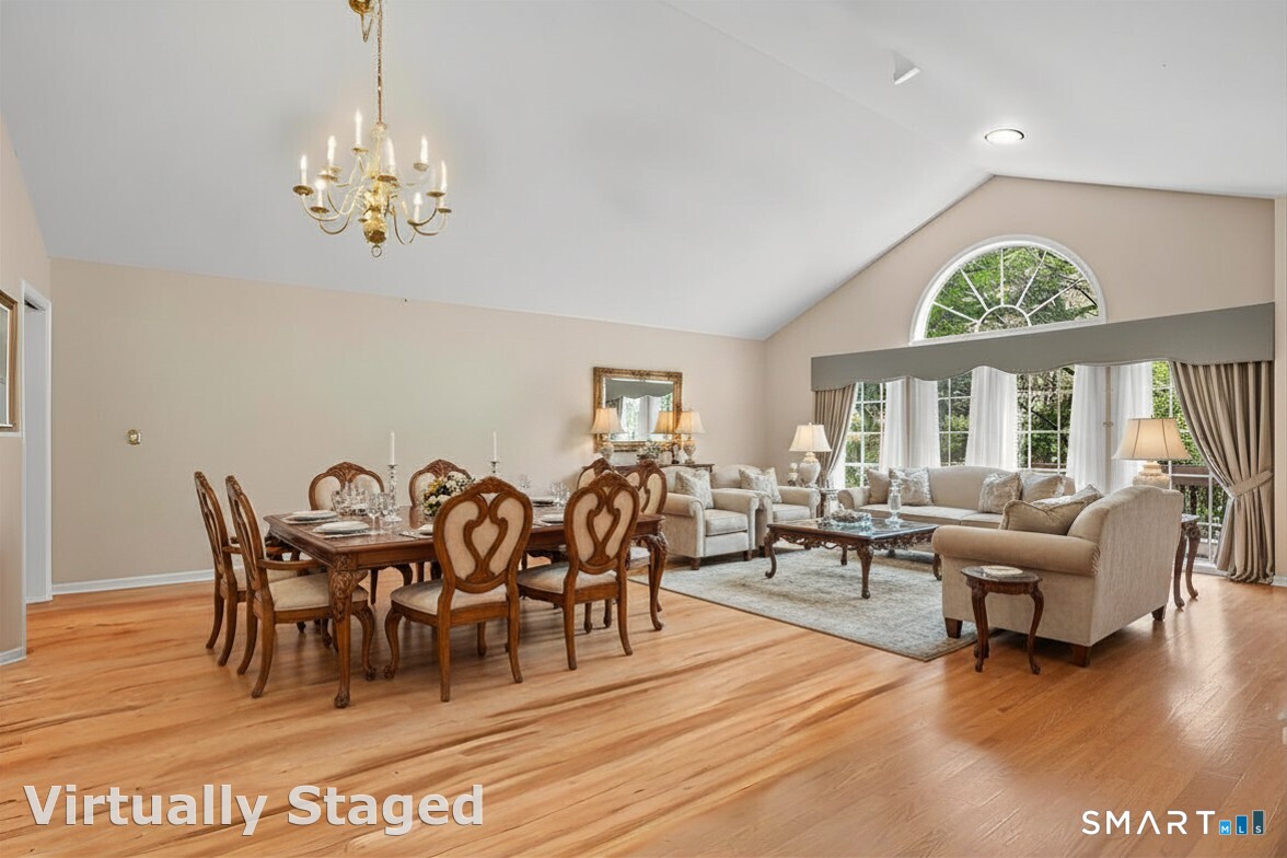 29 Greystone, Unit 29 Shelton, CT 06484 - Photo 4 of 36 Living Room and Dining Room - virtually staged