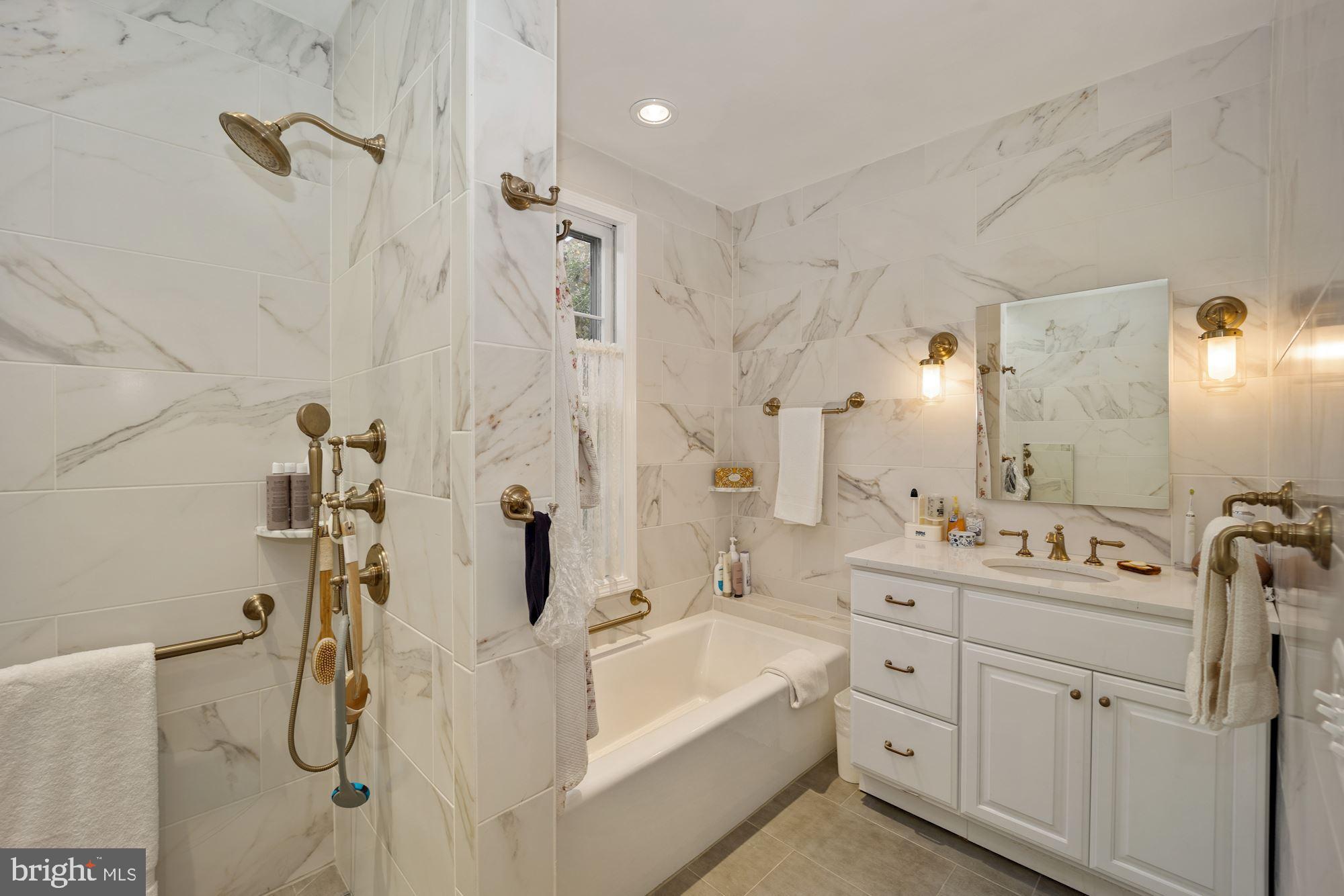 4302 Locust Lane Bethesda, MD 20816 - Photo 17 of 28 Just-renovated owner's bath w/soaking tub
