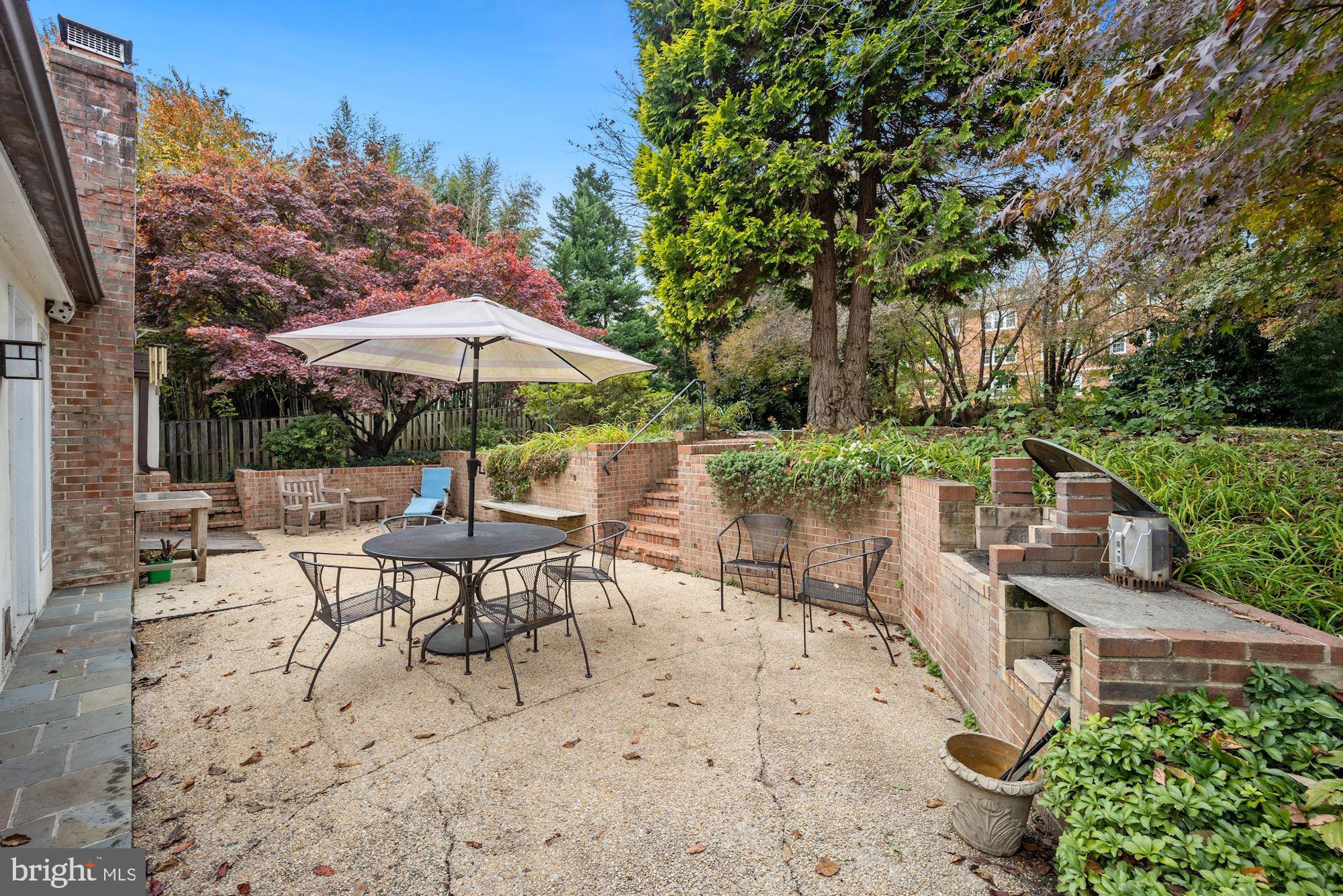 4302 Locust Lane Bethesda, MD 20816 - Photo 23 of 28 Patio has stairs to huge, flat back yard w/pool