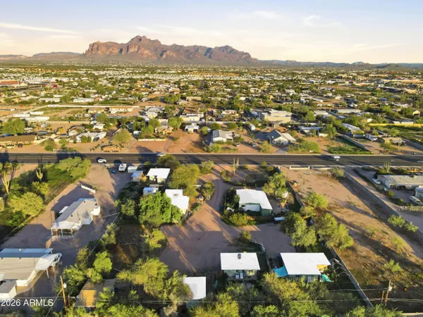 an aerial view of residential building with outdoor space