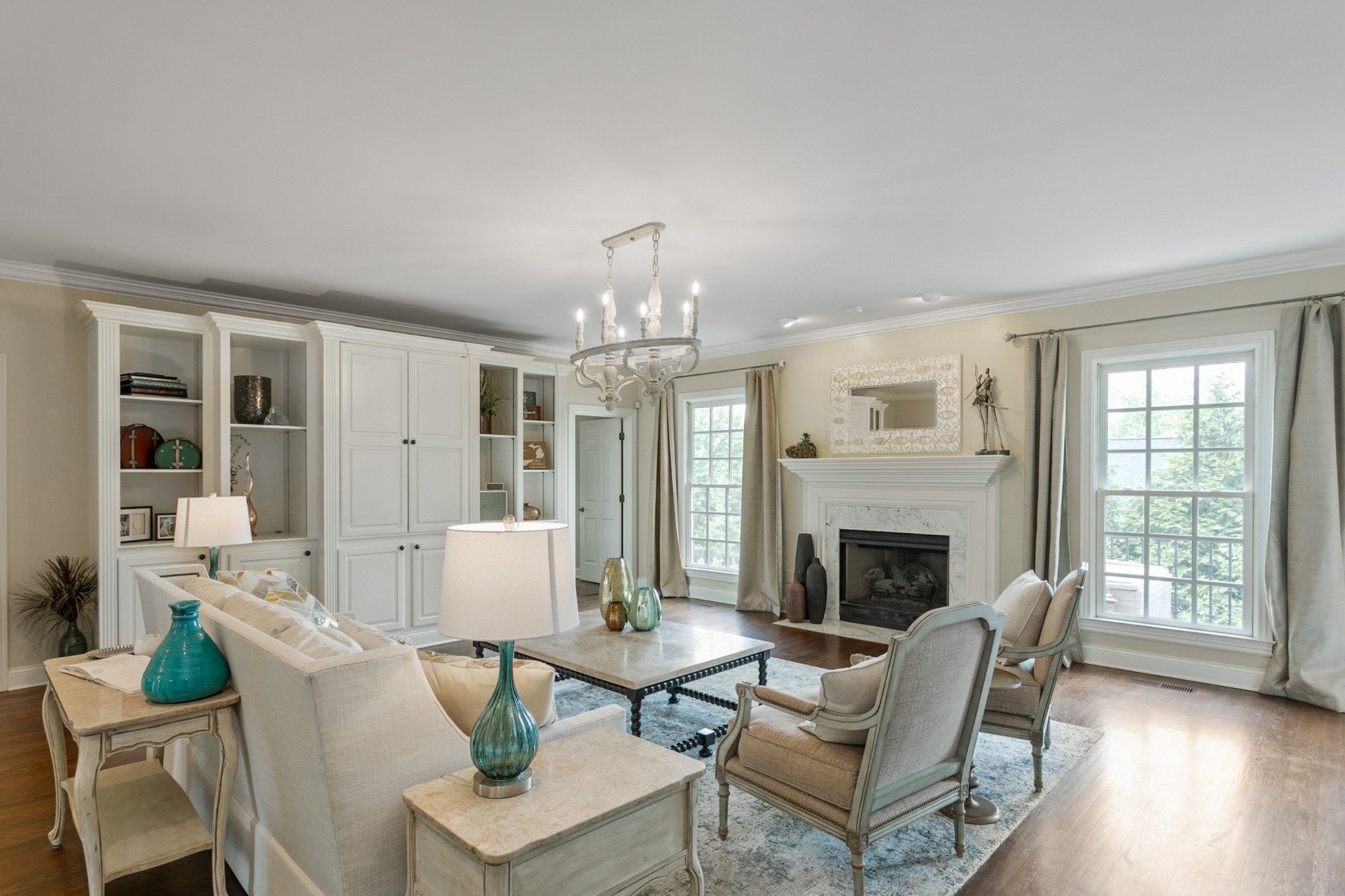 308 Monticello Road Franklin, TN 37064 - Photo 8 of 24 a living room with furniture and a fireplace