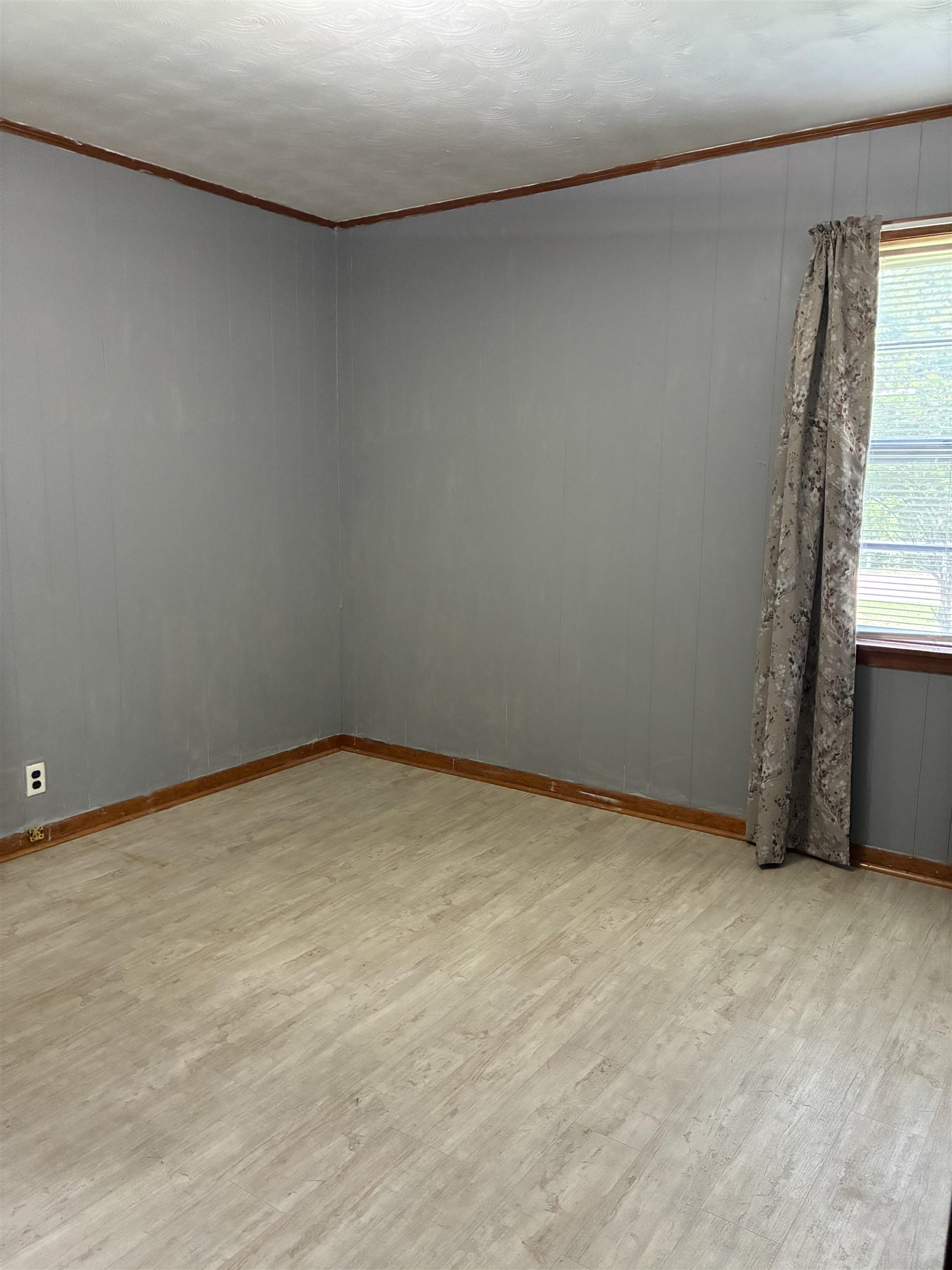 1421 Central Curve Road Ripley, TN 38063 - Photo 15 of 17 Spare room with wood finished floors, ornamental molding, and wood walls