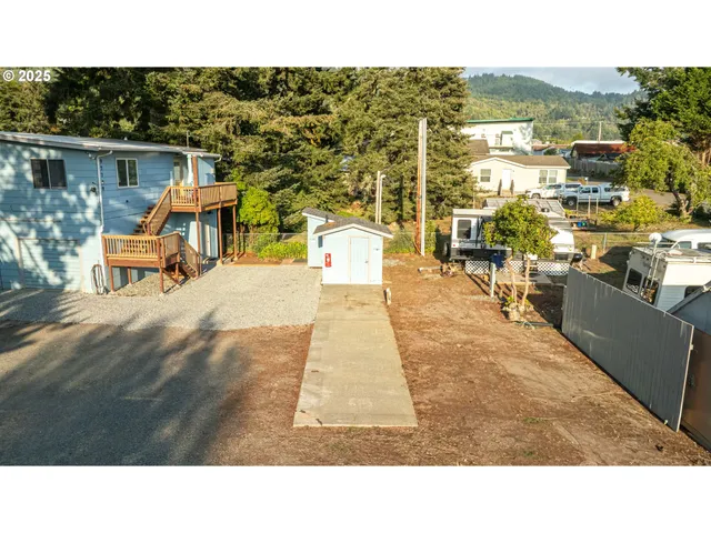 a outdoor view with a sitting space