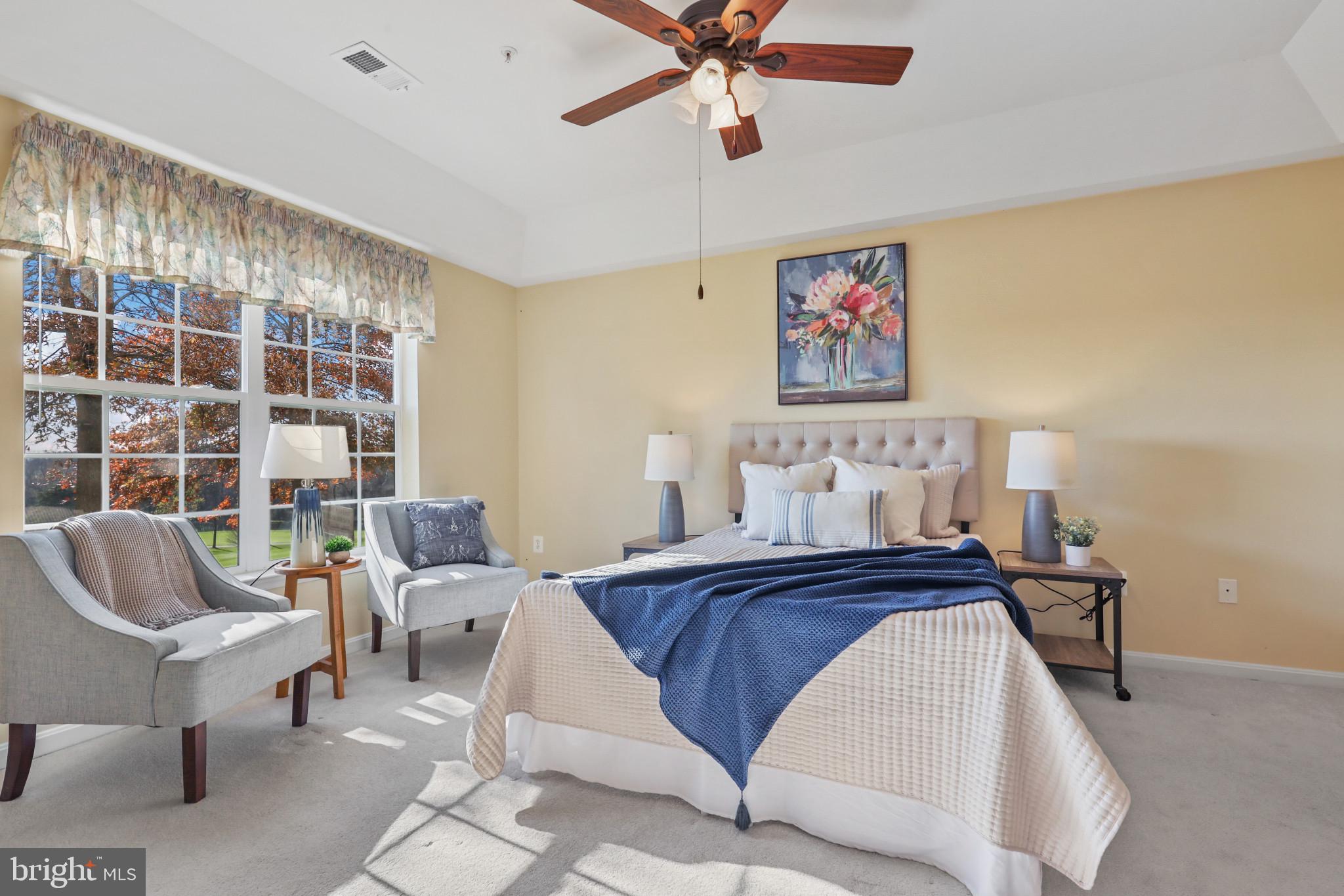 7315 Brookview Road, Unit 106 Elkridge, MD 21075 - Photo 28 of 47 Primary bedroom with view of golf course