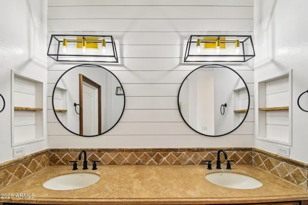 a view of swimming pool with outdoor seating and trees