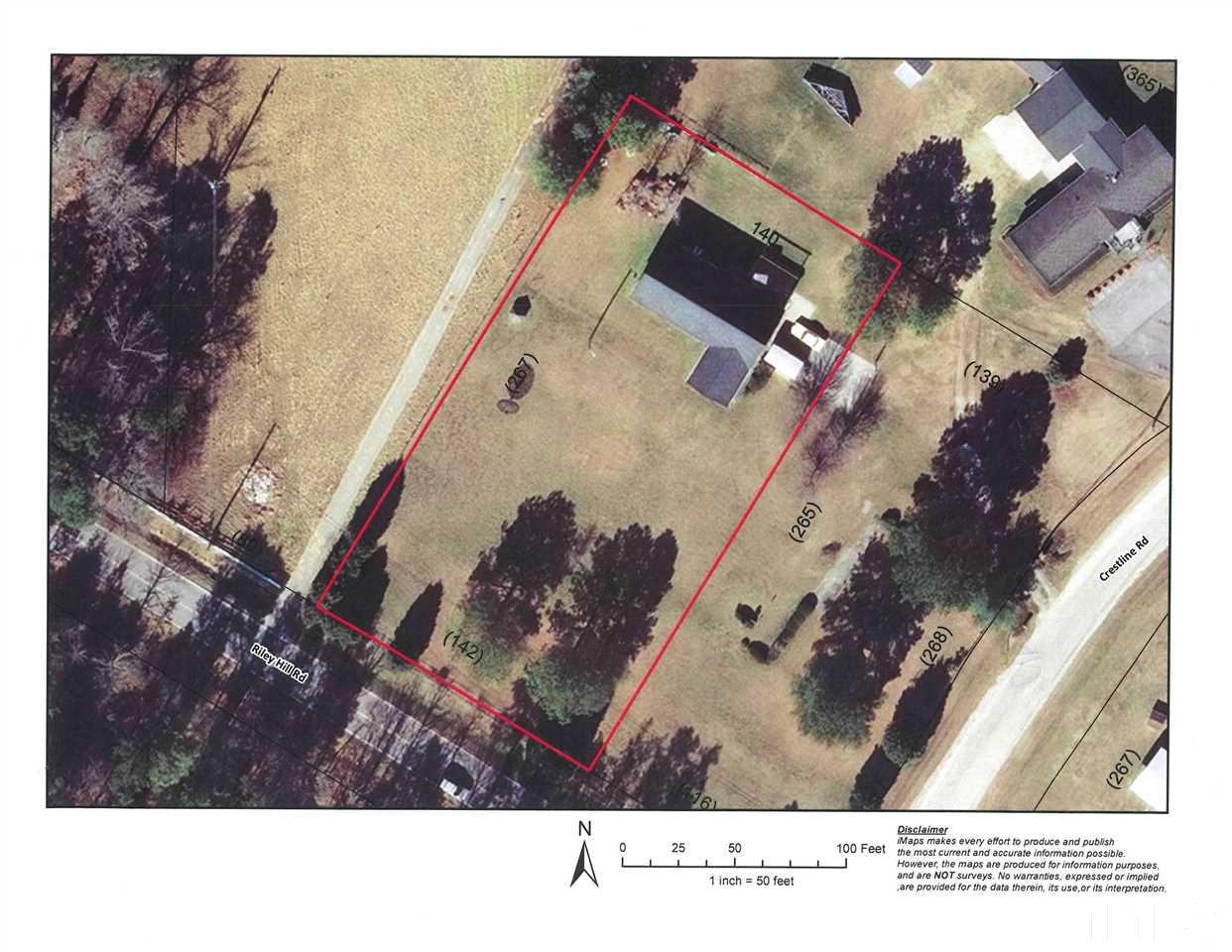 6909 Riley Hill Road Wendell, NC 27591 - Photo 12 of 12 0.95 Acres (so barely under 1 Acre!). Nice lawn and trees. Level lot. Partially fenced.