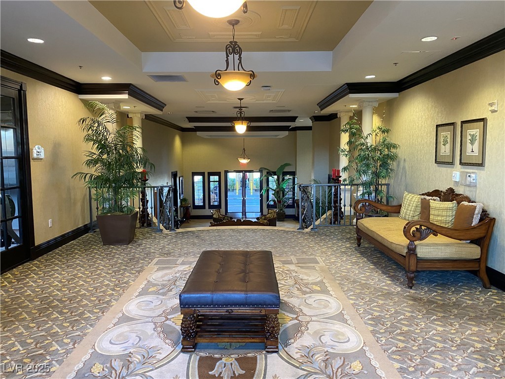 2405 West Serene Avenue, Unit 827 Las Vegas, NV 89123 - Photo 29 of 48 Community lobby with ornamental molding and recessed lighting