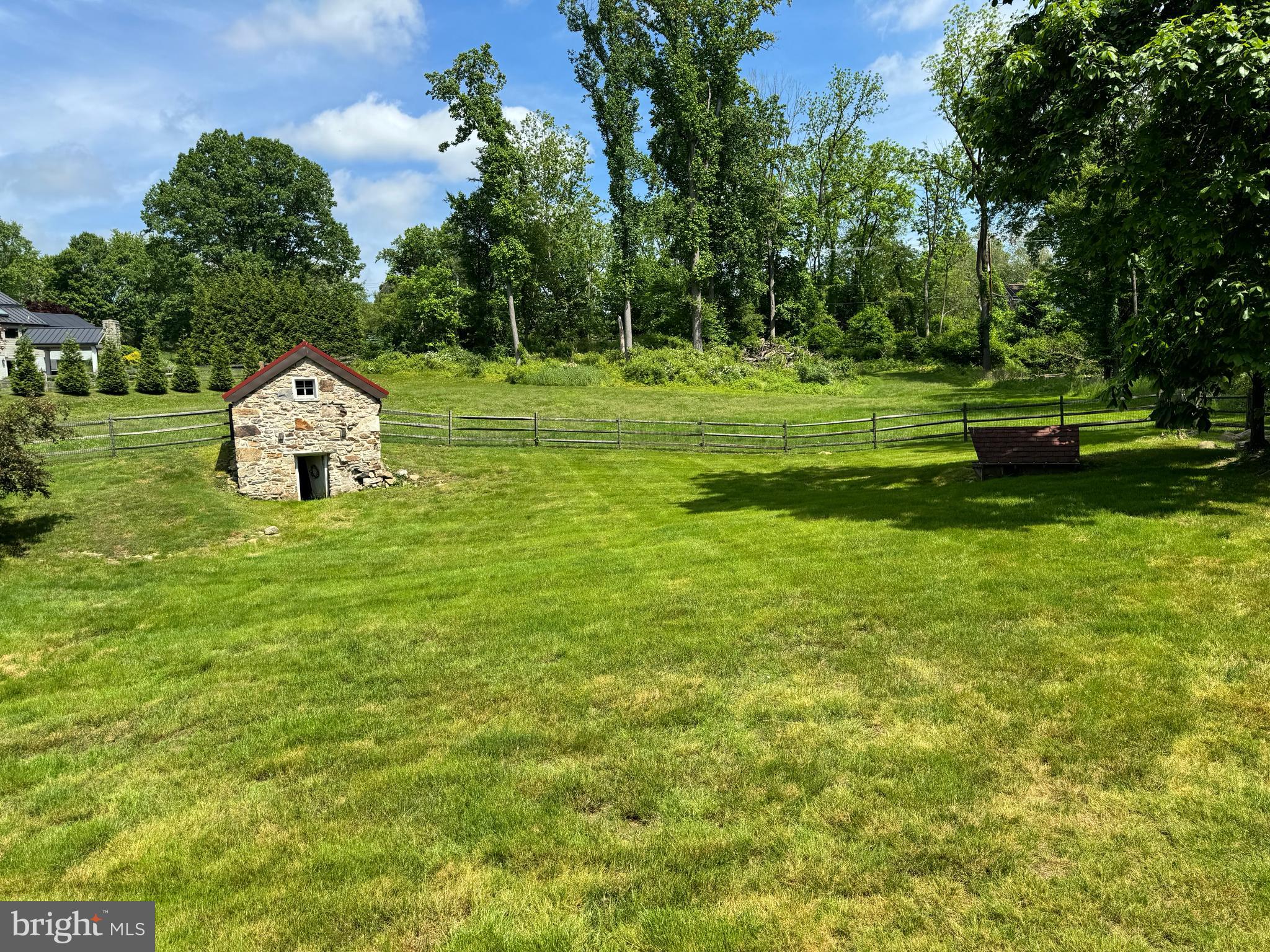 553 Worthington Road Chester Springs, PA 19425 - Photo 29 of 33 a swimming pool is in the middle of a field