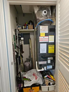 a living room with furniture and natural light