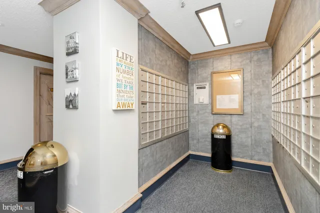 a view of a room with windows