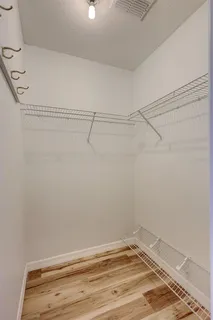 a view of a room with empty racks