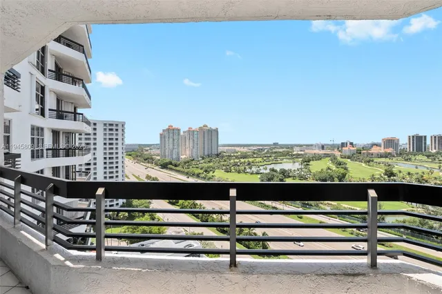 a view of balcony with a bench