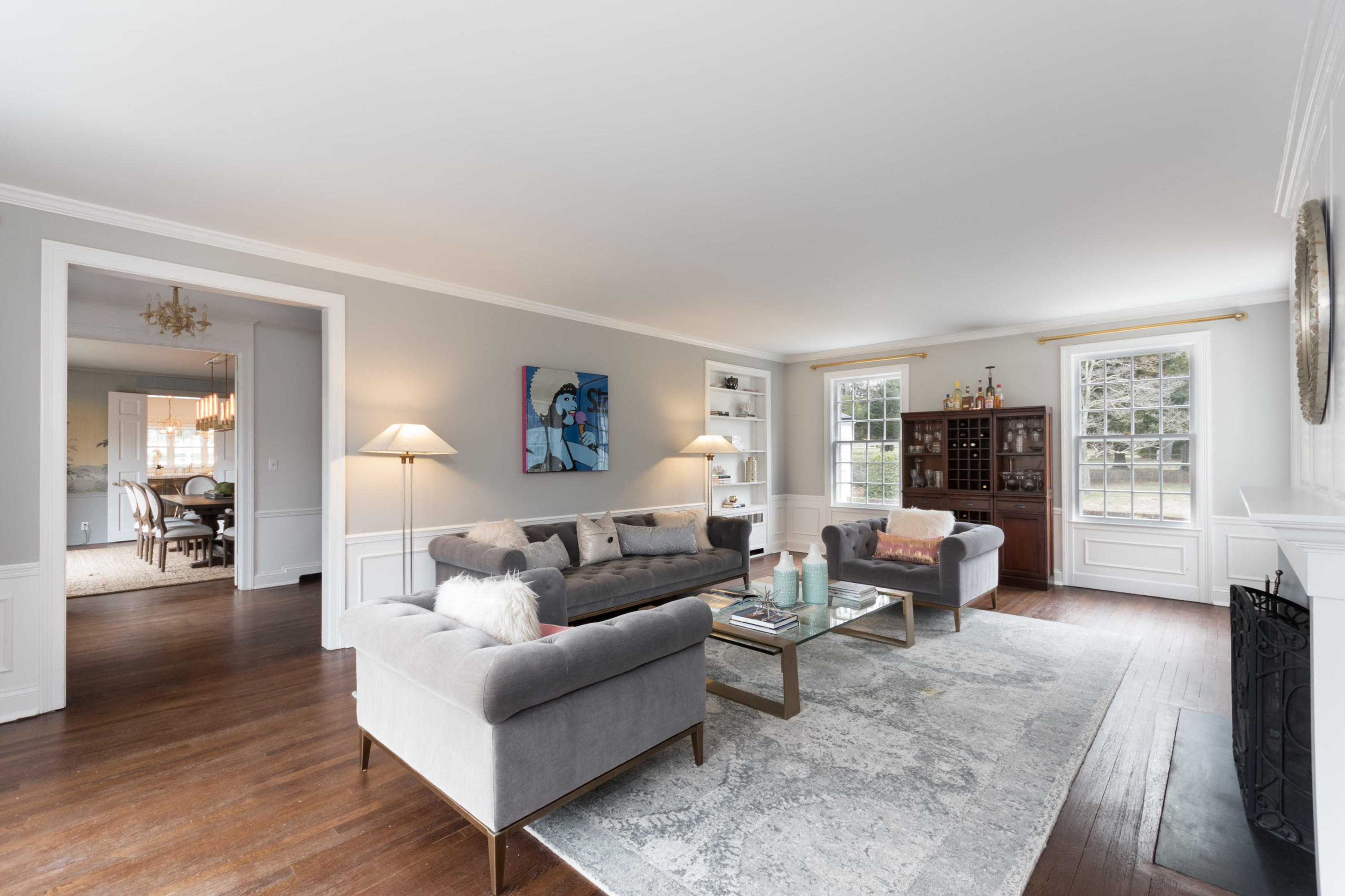 95 Half Mile Road Darien, CT 06820 - Photo 13 of 36 a living room with furniture and a wooden floor