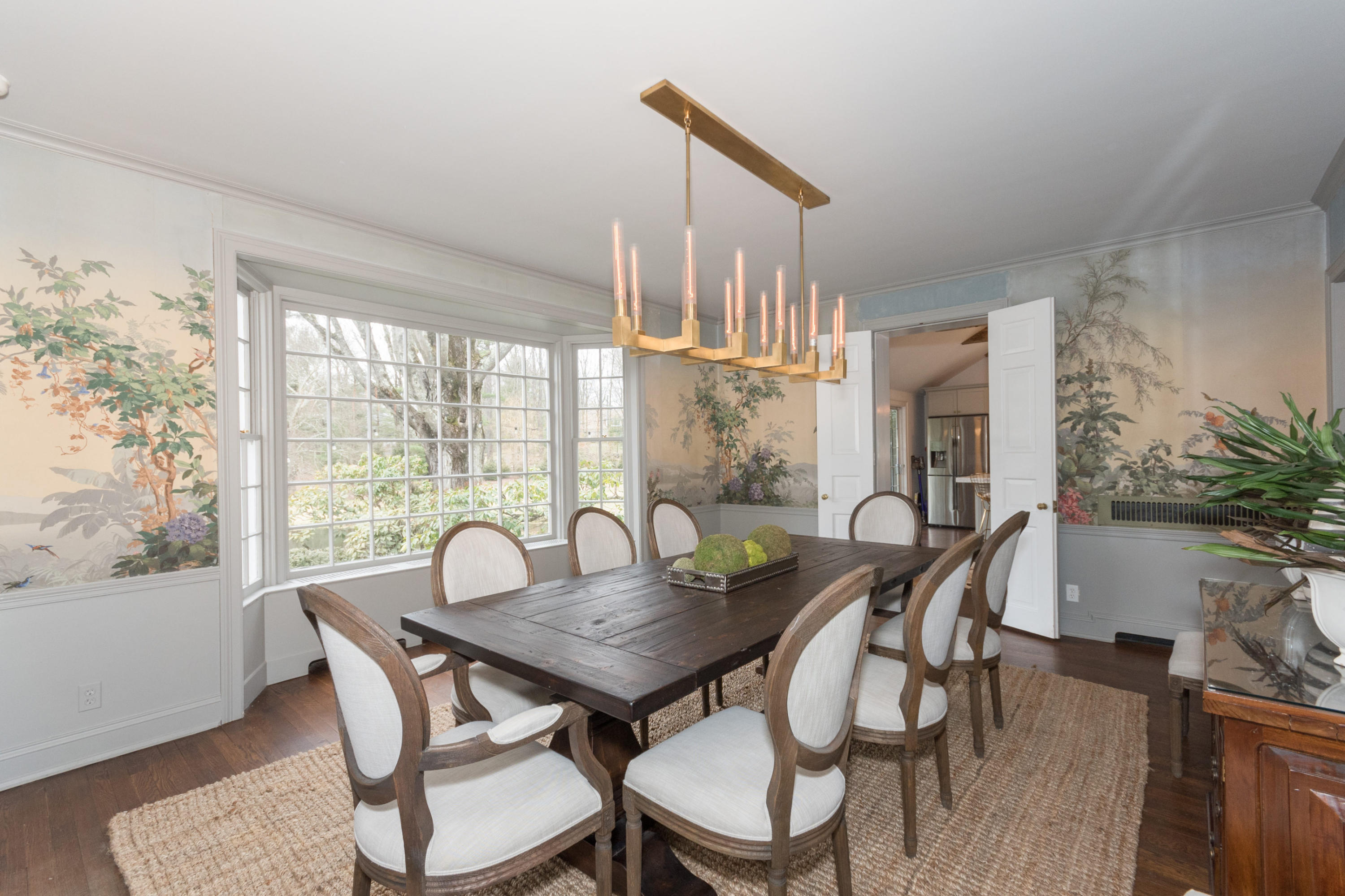 95 Half Mile Road Darien, CT 06820 - Photo 14 of 36 a view of a dining room with furniture window and outside view