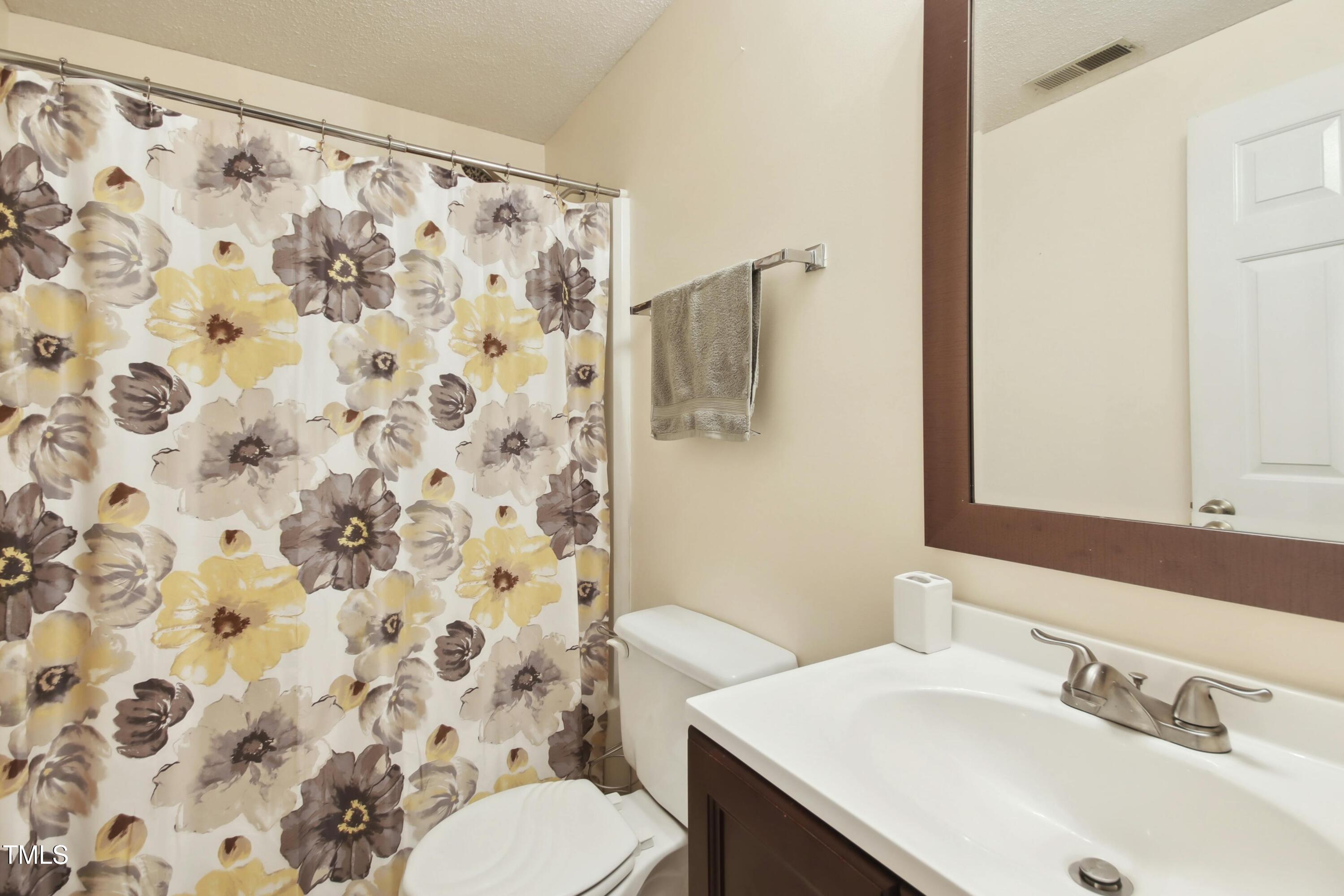 7803 Stephanie Lane Raleigh, NC 27615 - Photo 19 of 30 a bathroom with a sink and a mirror