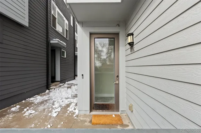 a view of a door of the house