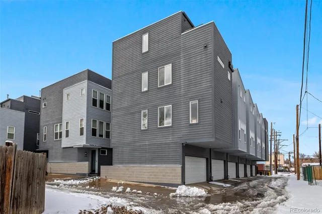 a front view of a building with street
