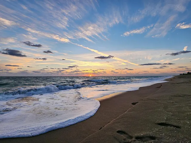 a view of an ocean beach