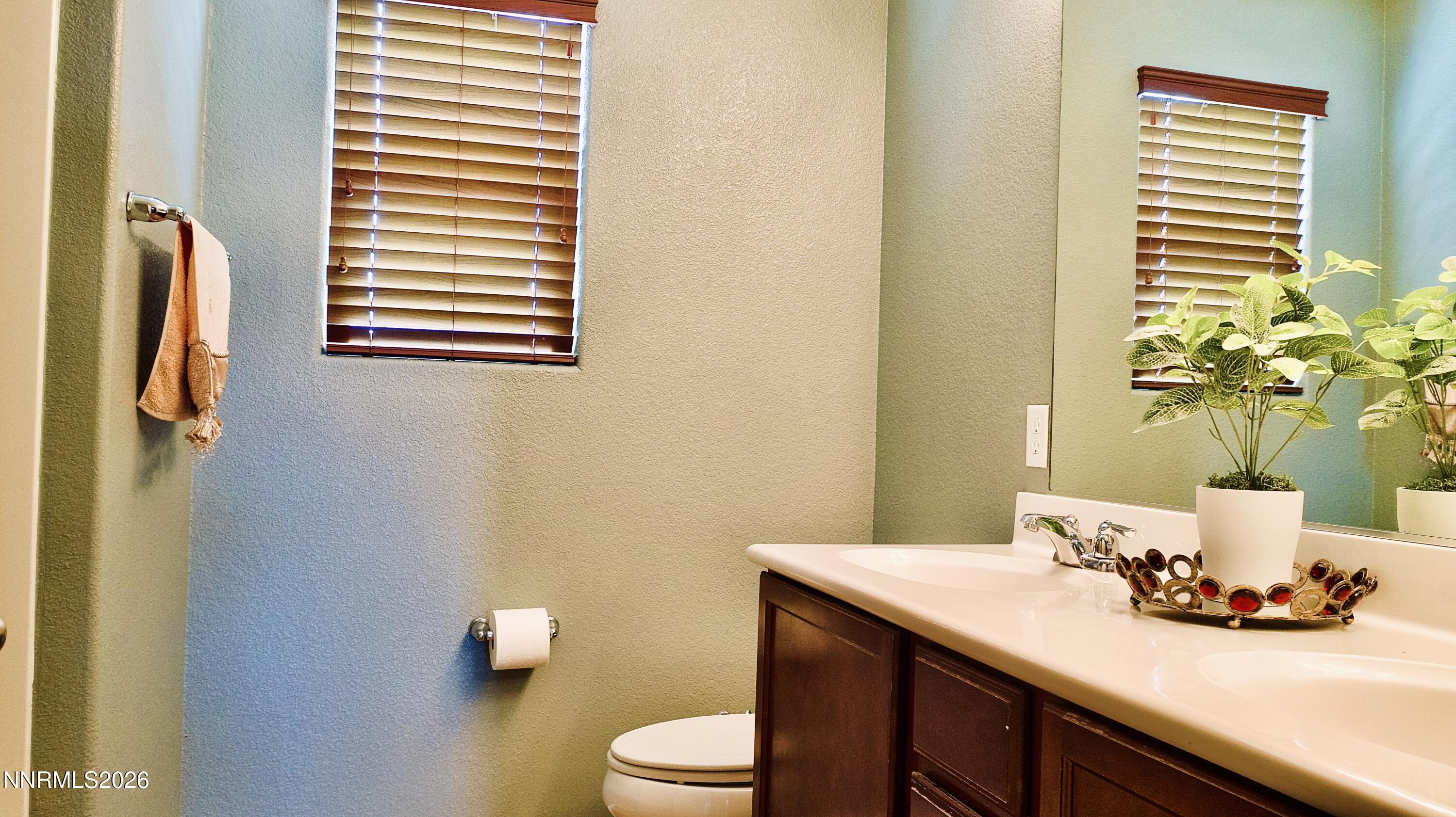 11590 Rivolli Court Reno, NV 89521 - Photo 13 of 22 a bathroom with a sink a toilet and a mirror