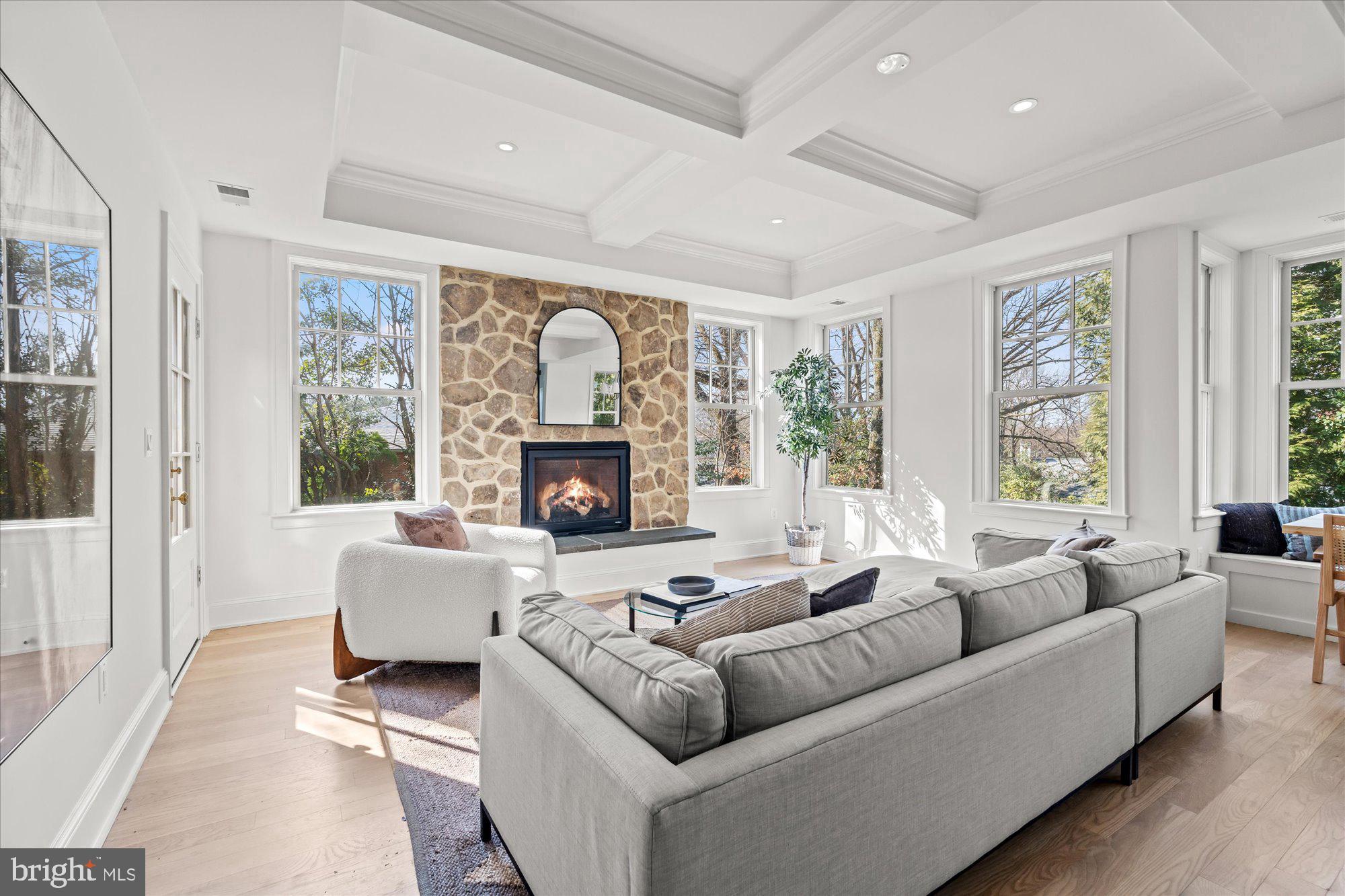 3612 North Glebe Road Arlington, VA 22207 - Photo 31 of 83 a living room with furniture large window and a fireplace