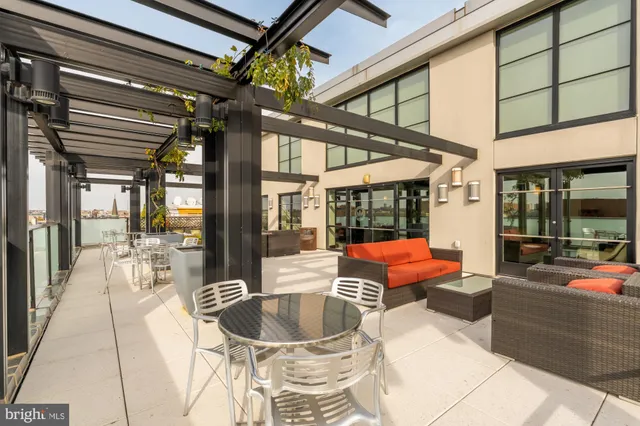 a outdoor space with patio lots of furniture