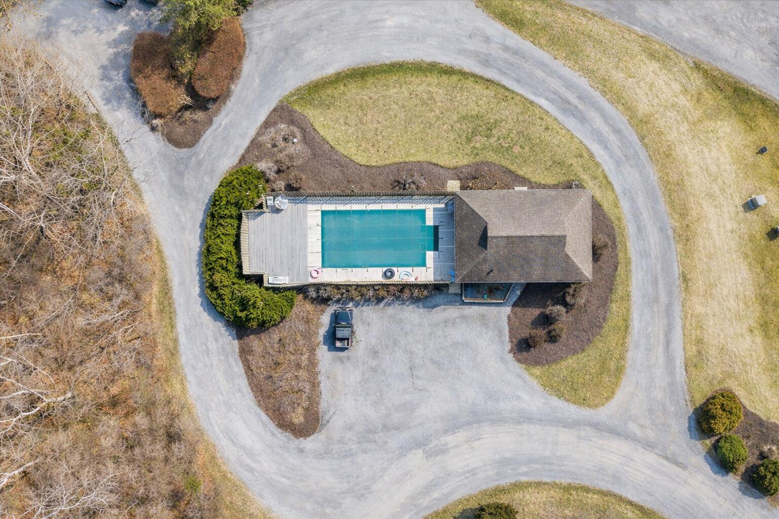 506 Harbor Ridge Drive Goodview, VA 24095 - Photo 5 of 39 Bird's Eye View of Pool + Clubhouse