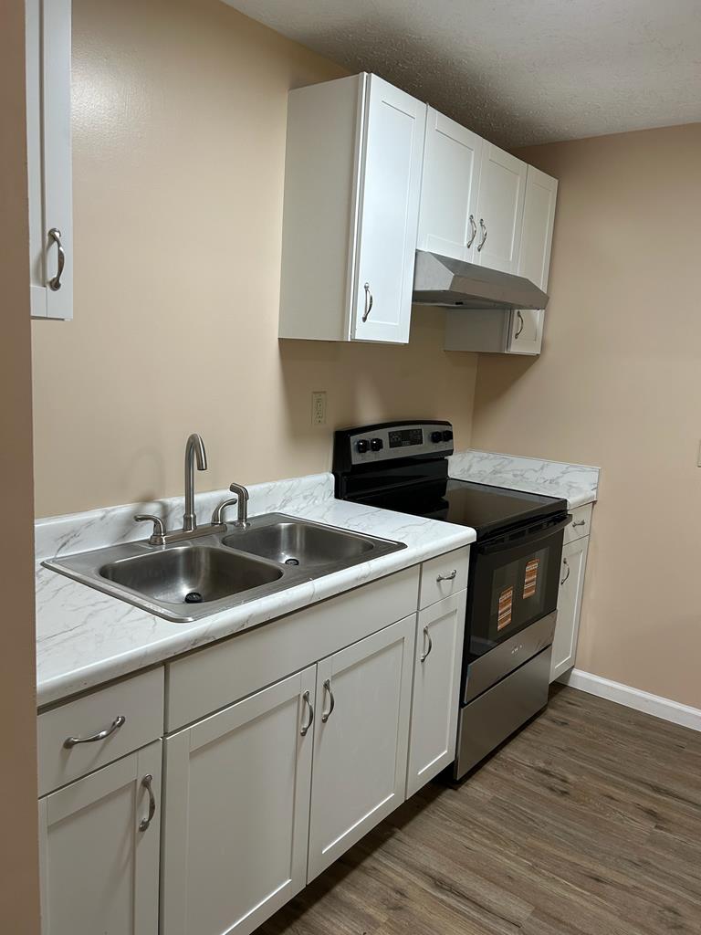 1300 Dr Brooks Road Box Springs, GA 31801 - Photo 16 of 16 a kitchen with stainless steel appliances granite countertop white cabinets a sink and dishwasher