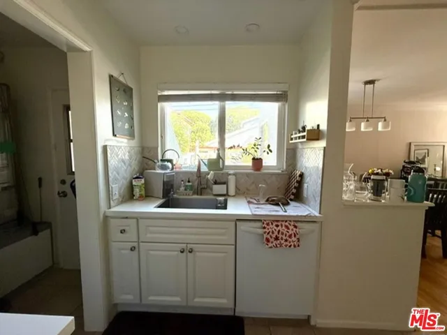 a room with sink and view