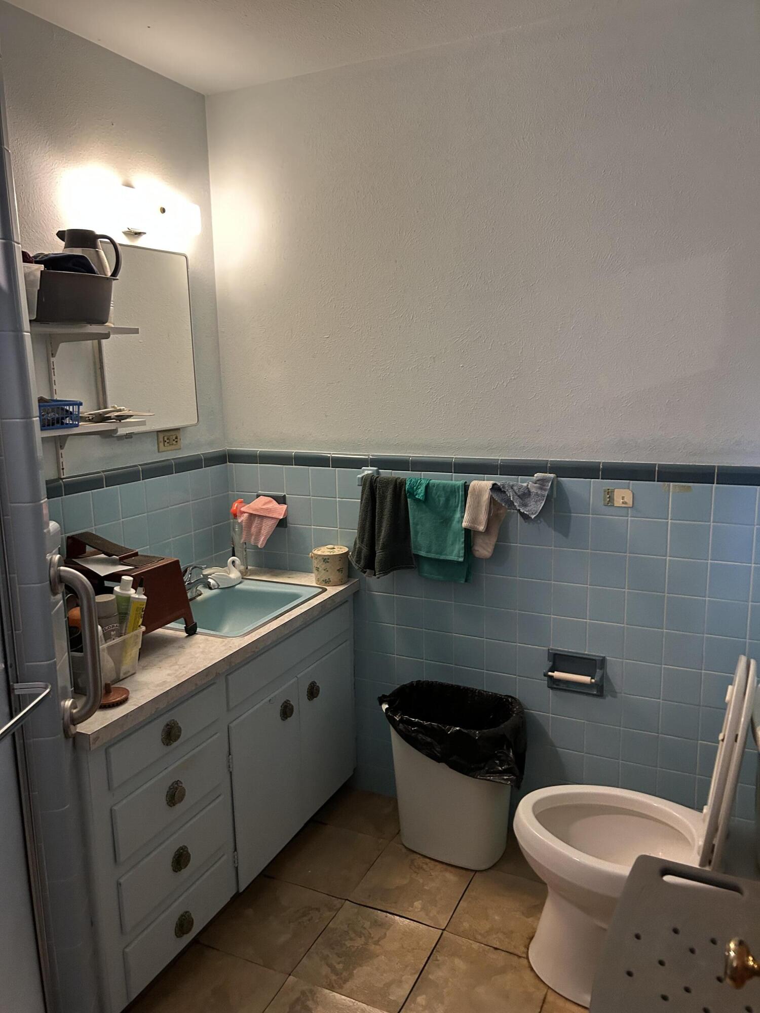 2802 Walnut Avenue Lubbock, TX 79404 - Photo 12 of 13 a bathroom with a toilet sink and mirror