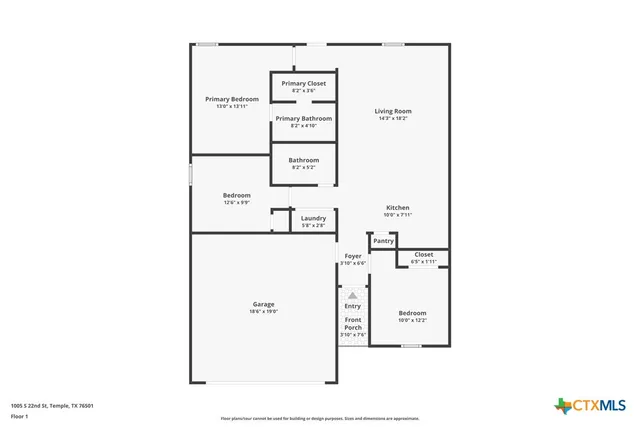 $192,900 | 1005 South 22nd Street, Temple, TX 76501