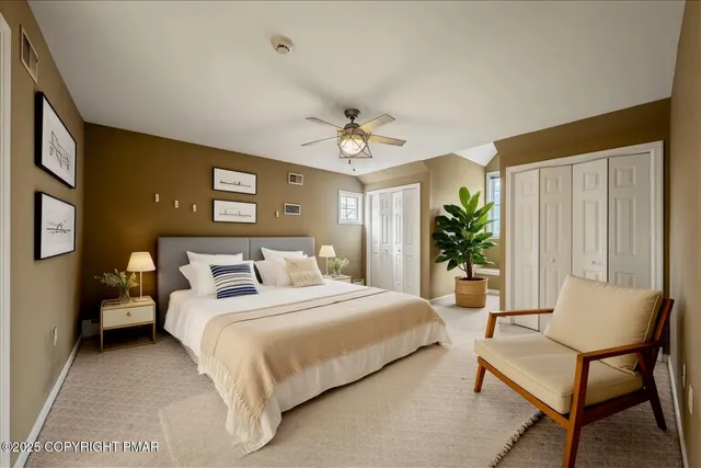 an empty room with a door