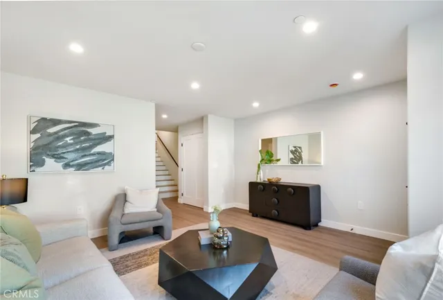 a living room with furniture and a couch