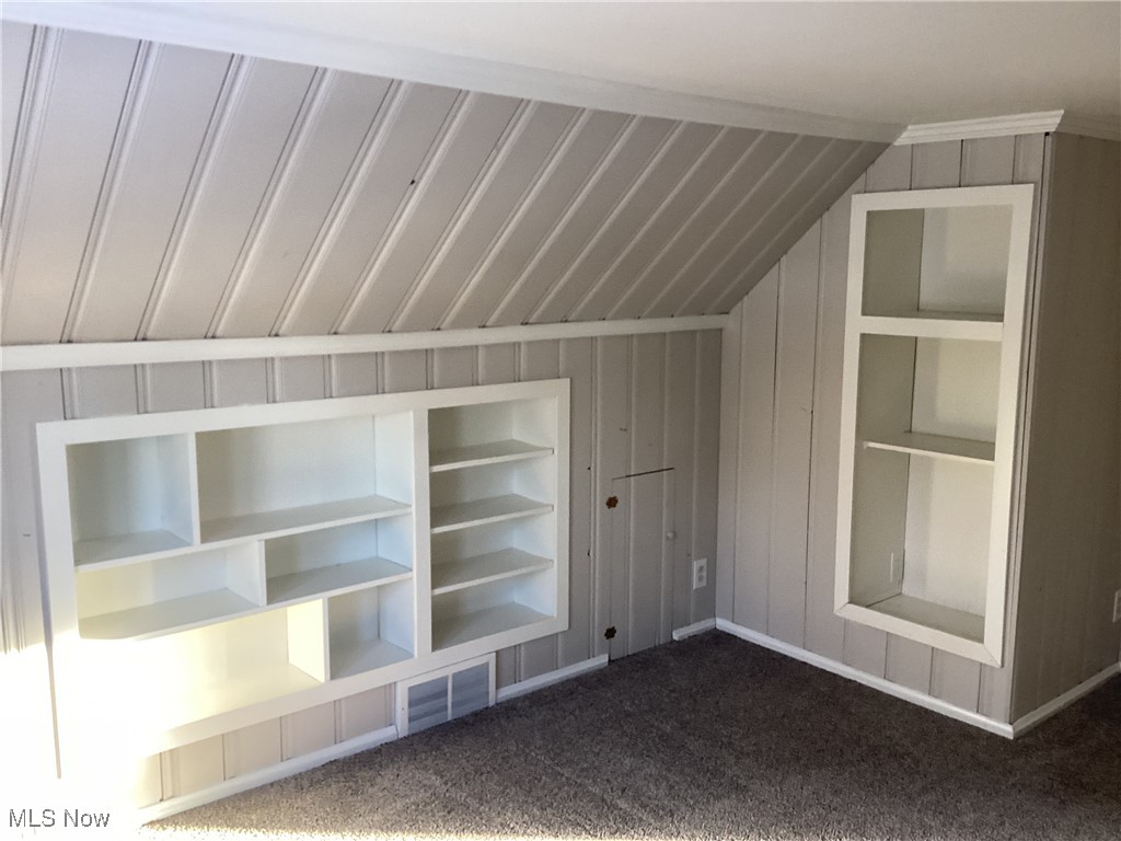 1571 Lander Road Cleveland, OH 44124 - Photo 21 of 39 Bonus room with built in features, carpet flooring, and vaulted ceiling