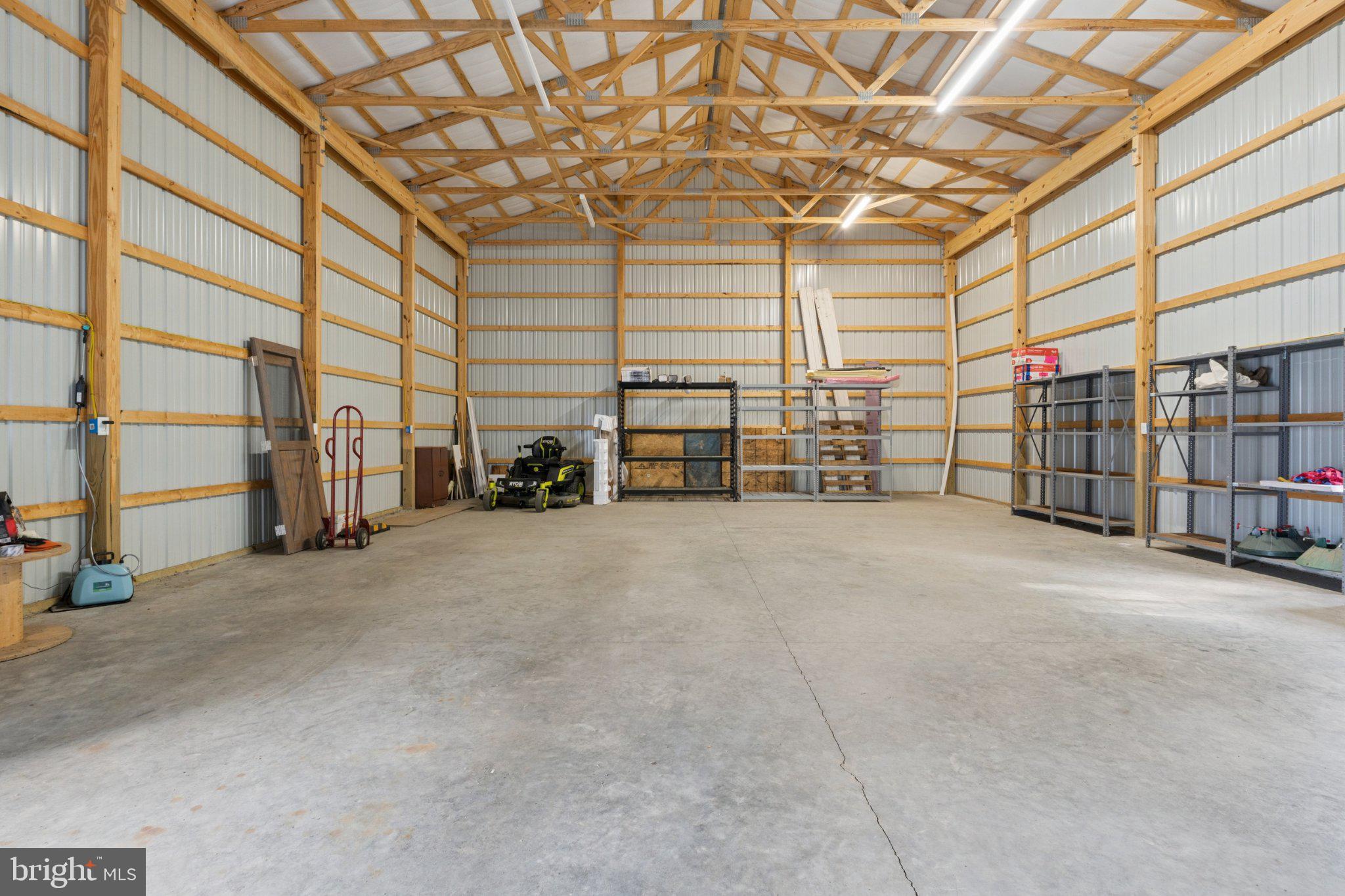464 Sandtown Road Felton, DE 19943 - Photo 37 of 40 Spacious, versatile storage barn interior.