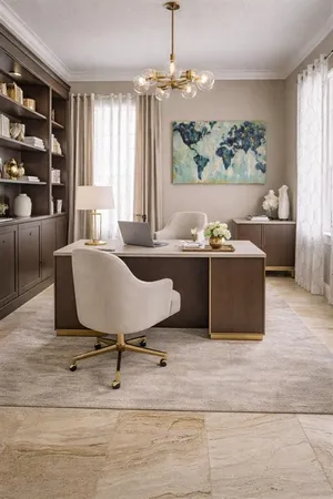 a view of empty room with a ceiling fan