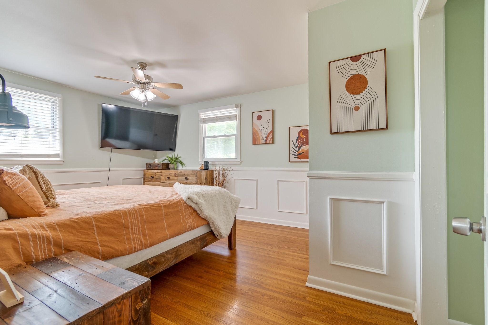 5121 Hilson Road Nashville, TN 37211 - Photo 30 of 63 Primary bedroom, hardwood floors with a color theme that accents the natural lighting well