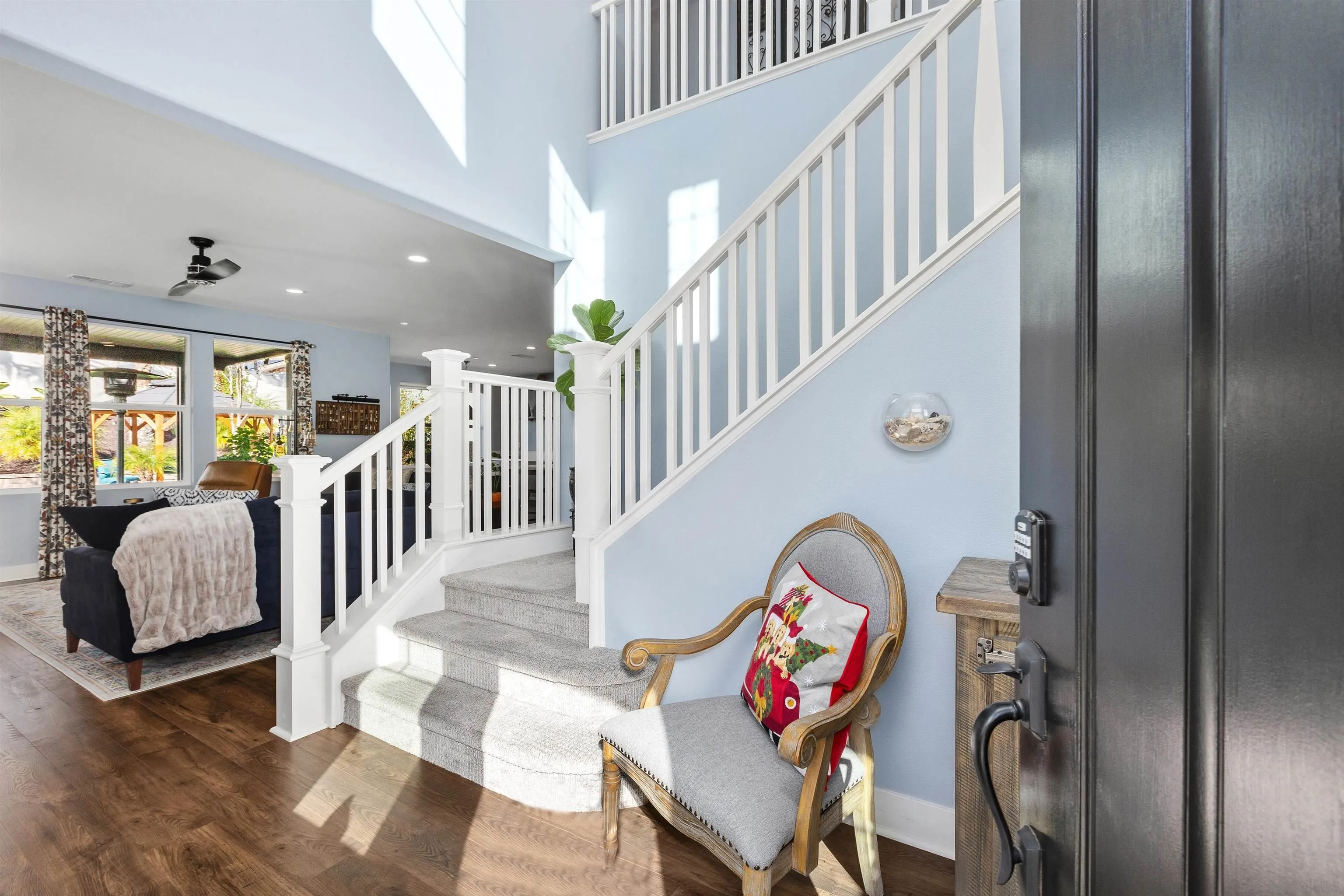 238 Ventasso Way Fallbrook, CA 92028 - Photo 6 of 52 workspace with wooden floor stairs and windows