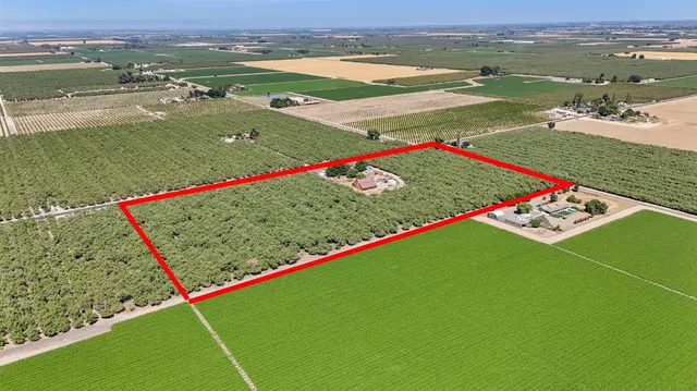 an aerial view of a pool