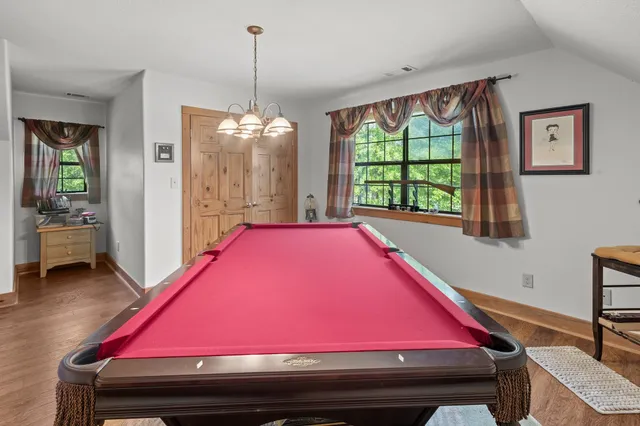 a bed room with a bed and a couch