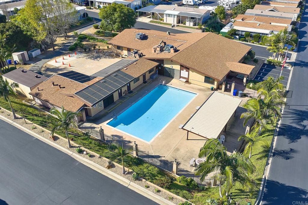 1195 La Moree Road, Unit SPC 42 San Marcos, CA 92078 - Photo 38 of 52 an aerial view of a house with a garden