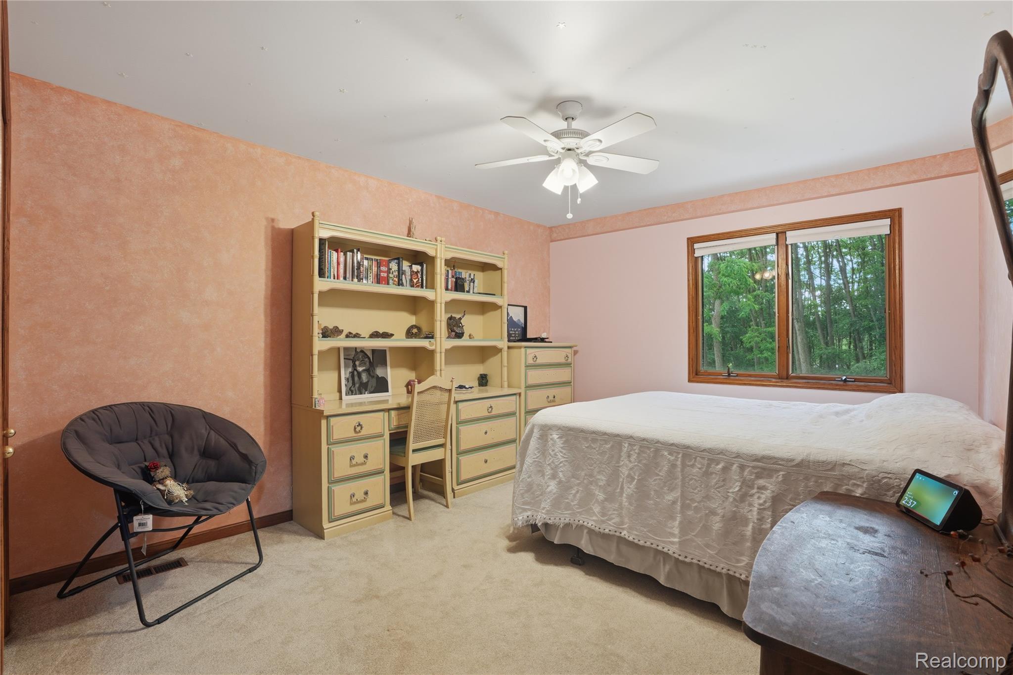 68345 Romeo Plank Road Ray, MI 48096 - Photo 38 of 52 Carpeted bedroom with a built-in bookshelf and desk unit