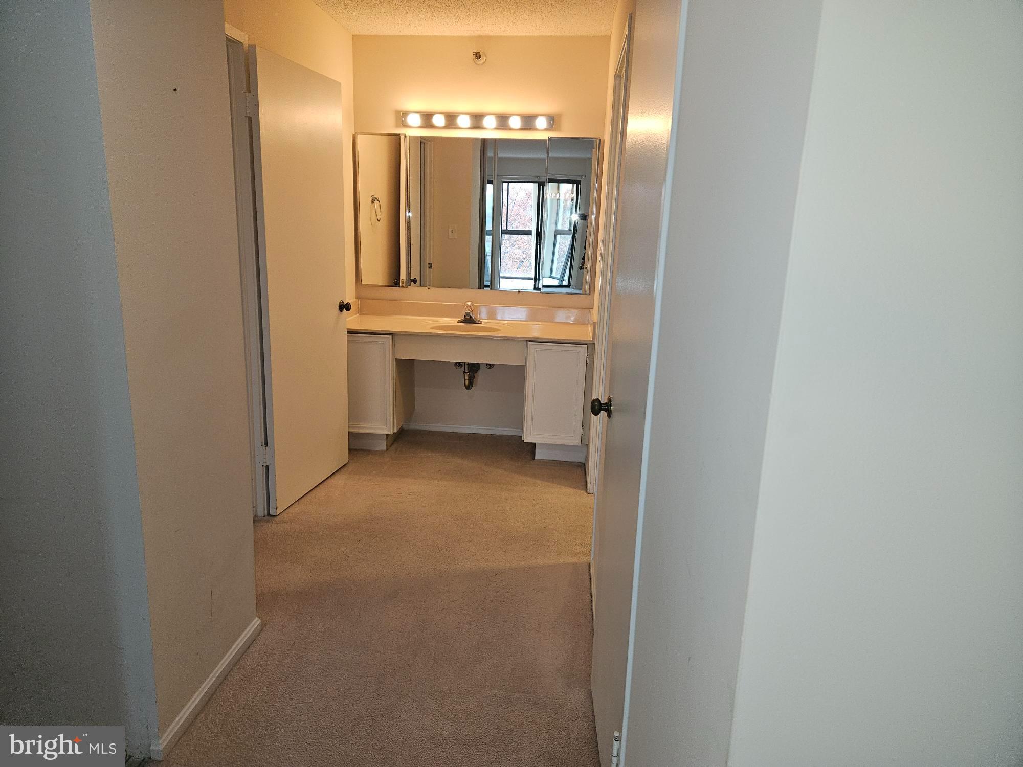 15107 Interlachen Drive, Unit 2815 Silver Spring, MD 20906 - Photo 26 of 35 a bathroom with a double vanity sink and a mirror