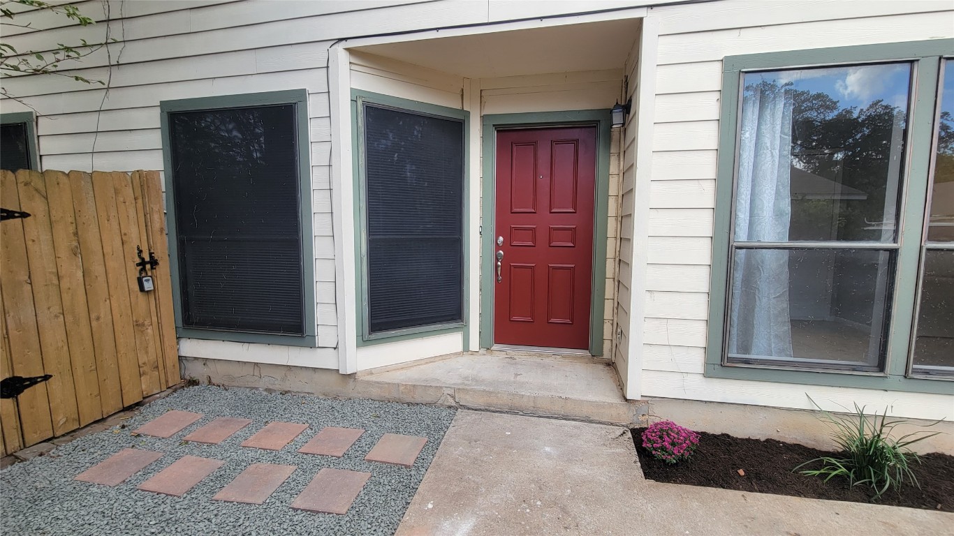 a view of front door