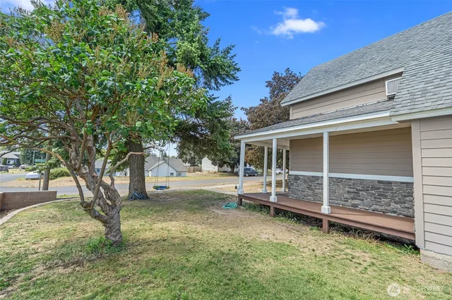 a house with trees in the back